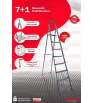 ASVERA 7+1 BASAMAKLI PROFİL MERDİVEN (Gri)