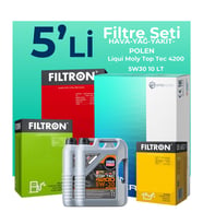 Filtron Jeep Commander 3.0 Dizel Filtre Bakım Seti Liqui Moly Motor Yağlı (2006-2011) 5 Li
