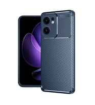 Oppo Reno 13f Kılıf Auto Focus Karbon Kapak - Lacivert
