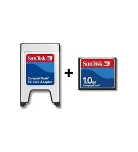 Sandisk 1 GB Compact Flash Hafıza Kartı + PCMCIA Kart Okuyucu