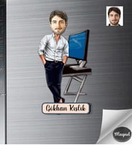 Kişiye Özel Erkek Ahşap Magnet -38