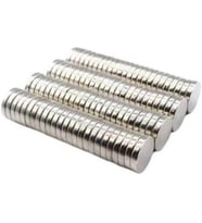 50 Adet 10x2mm Yuvarlak Neodyum Mıknatıs Güçlü Magnet Nikel Kaplamalı
