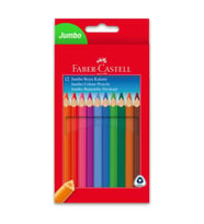Faber Castell ORİJİNAL Jumbo Üçgen Boya Kalemi, 12 Renk (Buz-Buz)
