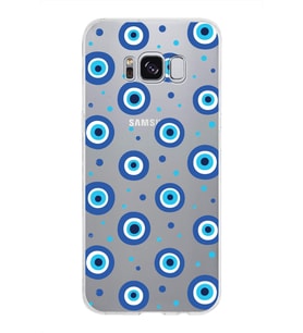 PrintiFy Samsung Galaxy S8 ile Uyumlu 1mm Slim Fit Nazar Boncuğu 1 Baskılı Şeffaf  Kılıf