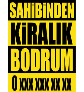 Satılık & Kiralık Kağıt Afiş – 5 Adet -  45x61