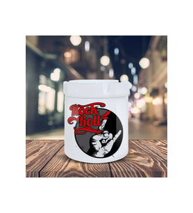 Rock Roll Müzik Sembolü Baskılı Küllük Kül Tablası-20974