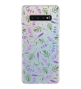 PrintiFy Samsung Galaxy S10 Plus ile Uyumlu 1mm Slim Fit Water Color 3 Baskılı Şeffaf  Kılıf