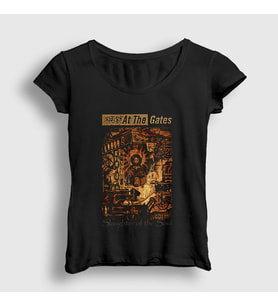 Presmono Kadın Siyah Slaughter Of The Soul At The Gates T-Shirt 513922tt