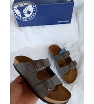 Birkenstock Arizona Terlikler - Farklı Renk Seçenekleriyle! (Gri-Taba)