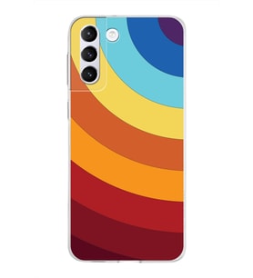 Samsung Galaxy S21 Plus Kapak Renk Cümbüşü Tasarımlı Şeffaf Silikon Kılıf