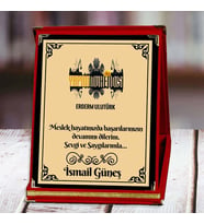 Yapı Mühendisi Baskılı Plaket (1. Tasarım)  Kişiye Özel (Kırmızı)