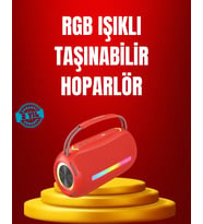 Suya Dayanıklı 20w Rgb Hoparlör Bluetooth, Usb, Sd Kart Ve Aux Girişli