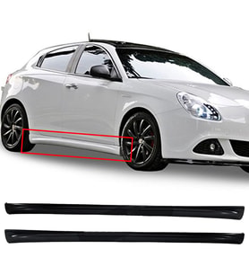 Alfa Romeo Guilietta Yan Marşpiyel Seti Plastik 2 Adet Mat Siyah 2010+ karlık+ek+bodykit