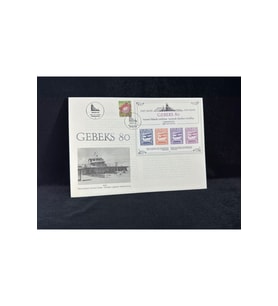 1980 South Africa First Day Cover FDC Gebeks 80 National Philatelic Exhibition Güney Afrika İlk Gün