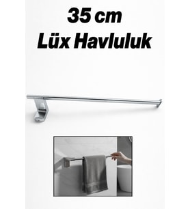 Krom Metal Havluluk 35 Cm Vidalı Duvara Monte Banyo Mutfak Aparatı