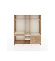Hyperion Dolap 7 Raflı 4 Çekmeceli 3 Askılı 220x44x243 Çam-Aytaşı/Çam