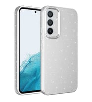 Samsung Galaxy S24 FE Uyumlu Kılıf Kamera Korumalı Simli Lüks Zore Koton Kapak (Gümüş)