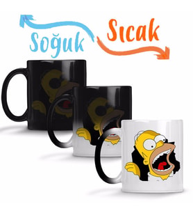 Homer Simpson Sihirli Kupa Bardak Porselen