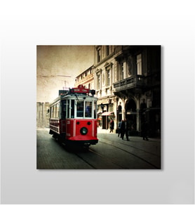 Tramvay İstanbul Kanvas Tablo 160x160cm