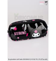 YENİ SEZON LİSANSLI KUROMI "DARK DELIGHT" ÖZEL KOLEKSİYON KALEM ÇANTASI (Pembe)