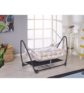 Rumiki Lüks Kolay Kurumlu Pratik Sallanır Bebek Hamak Beşik Kahverengi
