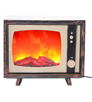 Dekoratif Tv Tasarımlı Ledli Şömine Lamba 18x22cm AAlk2511 (Çok Renkli)