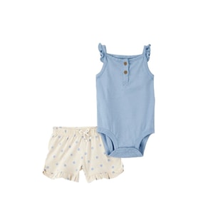 Carters Kız Bebek Body Şort Set 1S523710 Renkli