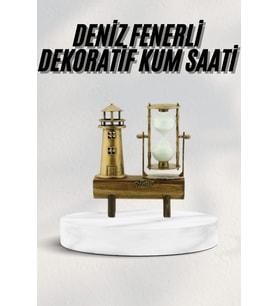 Hediyelik Kum Saati Retro Dekoratif Deniz Feneri Kum Saati