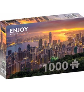Enjoy 1000 Parça Hong Kong'da Gün Batımı Puzzle
