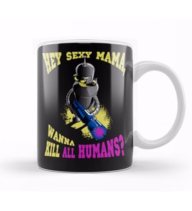 Bender Wanna Kill All Humans Kupa Bardak Porselen