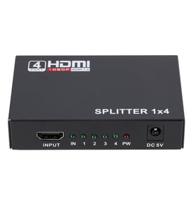 Powermaster PM-12081 1080P 4KX2K 4 Port HDMI Splitter Dağıtıcı 1.4V