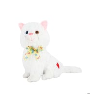 Sesli Peluş Van Kedisi 33 cm Miyavlayan Oyuncak Van Kedisi