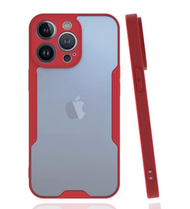 Newface Apple iPhone 14 Pro Kılıf Platin Silikon - Kırmızı