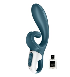 Satisfyer Hug Me GrayBlue App Kontrollü 2 Güçlü Titreşim Motorlu Rabbit Vibratör+Jel