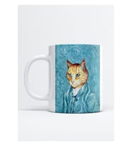 Kedi Van Gogh Portre Baskı Porselen Kupa Bardak