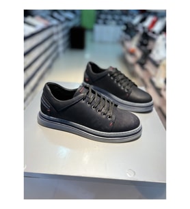 Voyager Şeffaf Taban Erkek Deri Casual Sneakers (Lacivert)