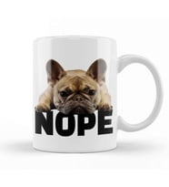 French Bulldog Nope Kupa Bardak Porselen