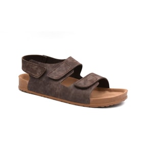 Fly Soft S963 Poli Hafif Taban Cırtlı Erkek Sandalet KAHVE