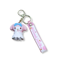 My Melody Premium 3D Figürlü Çiçek Detaylı Pembe Bilek Kayışlı Anahtarlık - 1 ADET
