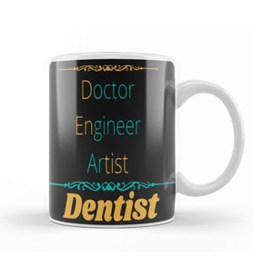 Doctor Engineer Artist Dentist 32 Kupa Bardak Porselen