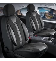Chery Tiggo 7 Pro Excellent Uyumlu Lüx Deri Detaylı Keten Oto Koltuk Kılıfı Ön Arka Takım Vista Serisi DARK SİYAH
