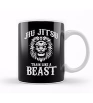 Jiu Jitsu Train Like a Beast Brazilian BJJ MMA Kupa Bardak Porselen