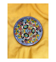Dekoratif Duvar Tabağı Mutfak Bahçe Balkon Süsü Desenli Çiçekli Renkli Mandala Etnik Tabak No:41