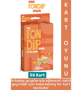 Eğlenceli Yılbaşı Parti Sevgili Grup Arkadaş Ortamı İçki Kart Oyunu Fondip Mini-Klasik 55 Kart