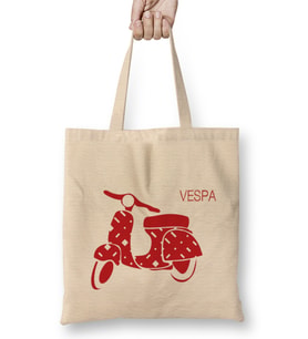 Red Vespa Bez Çanta Uzun Saplı
