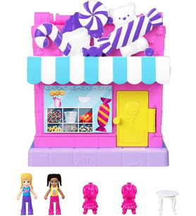 Polly Pocket Pollyville Şeker Dükkanı Oyun Seti HNB03 (Çok Renkli)