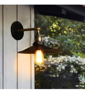 mylights retro rustik mafsalı aplik harekli aplik 22cm   (Siyah)