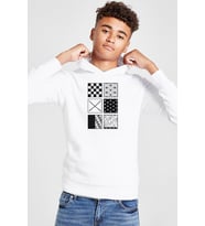Demon Slayer Anime Patterns Beyaz Çocuk 3ip Kapşonlu Sweatshirt