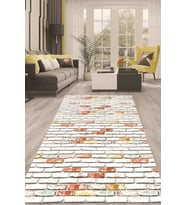 Dijital Kaymaz Taban Yıkanabilir Modern Renkli Salon Halısı Mutfak Halısı Yolluk ND-HT-331 (Bej)