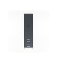 Hyperion Dolap 5 Raflı 4 Çekmeceli 2 Kapaklı 60x44x243 Aytaşı-Antrasit